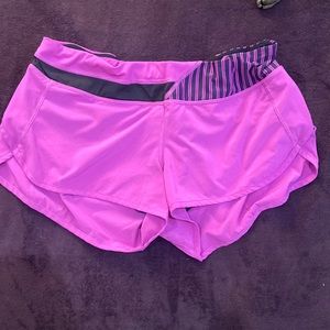 Lululemon magenta running shorts size 6